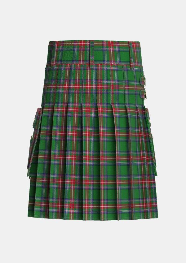 Utility_Sillars_Tartan_3207_kilt_back_image_with_pleated_design_and_adjustable_buckles_for_men
