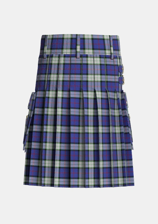 Utility_Sinclair_Dress_Dance_Tartan_2434_kilt_back_image_with_pleated_design_and_adjustable_buckles_for_men