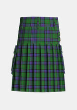 Utility_Sinclair_Hunting_VS_Tartan_889_kilt_back_image_with_pleated_design_and_adjustable_buckles_for_men
