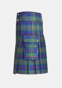 Utility_Singh_tartan_2600_kilt_left_image_with_pleated_design_and_adjustable_buckles_for_men