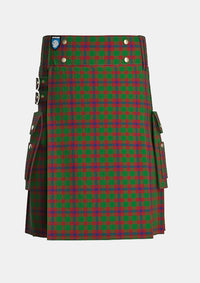 Utility_Skene_Tartan_516_kilt_front_image_with_pleated_design_and_adjustable_buckles_for_men