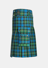 Utility_Smith_tartan_kilt_left_image_with_pleated_design_and_adjustable_buckles_for_men