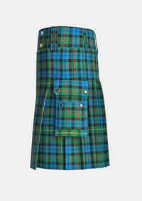 Utility_Smith_tartan_kilt_left_image_with_pleated_design_and_adjustable_buckles_for_men
