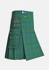 Utility_Snodgrass_Tartan_1216_kilt_side_image_with_pleated_design_and_adjustable_buckles_for_men