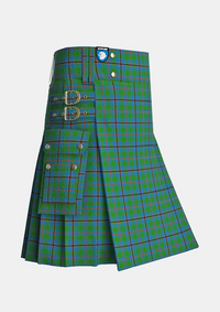 Utility_Snodgrass_Tartan_1216_kilt_side_image_with_pleated_design_and_adjustable_buckles_for_men