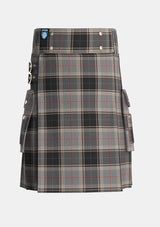 Utility_Sobieski_Stewart_Tartan_7096_kilt_front_image_with_pleated_design_and_adjustable_buckles_for_men