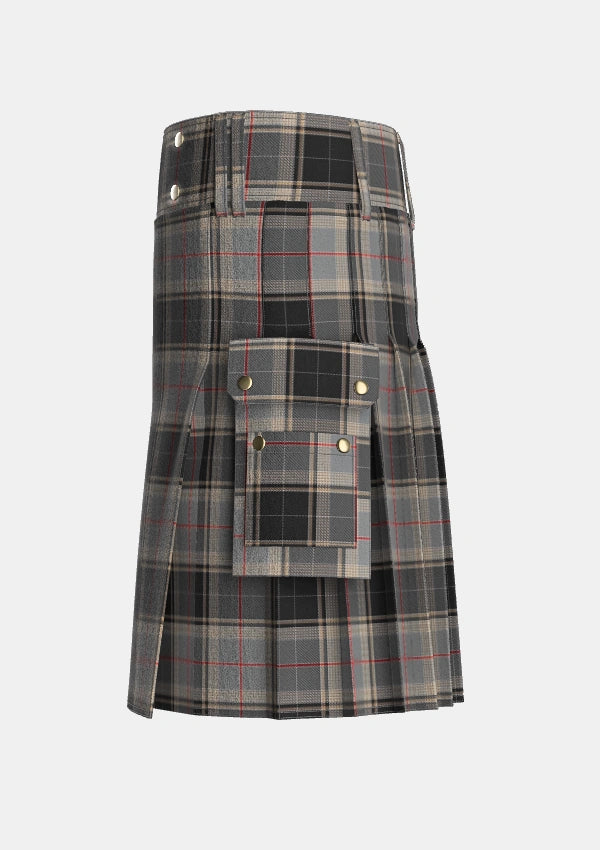 Utility_Sobieski_Stewart_Tartan_7096_kilt_left_image_with_pleated_design_and_adjustable_buckles_for_men