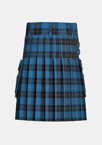 Utility_Sorbie_Tartan_kilt_back_image_with_pleated_design_and_adjustable_buckles_for_men