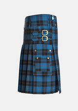 Utility_Sorbie_Tartan_kilt_right_image_with_pleated_design_and_adjustable_buckles_for_men