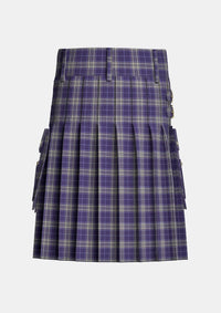 Utility_Spirit_of_Glasgow_Tartan_13473_kilt_back_image_with_pleated_design_and_adjustable_buckles_for_men