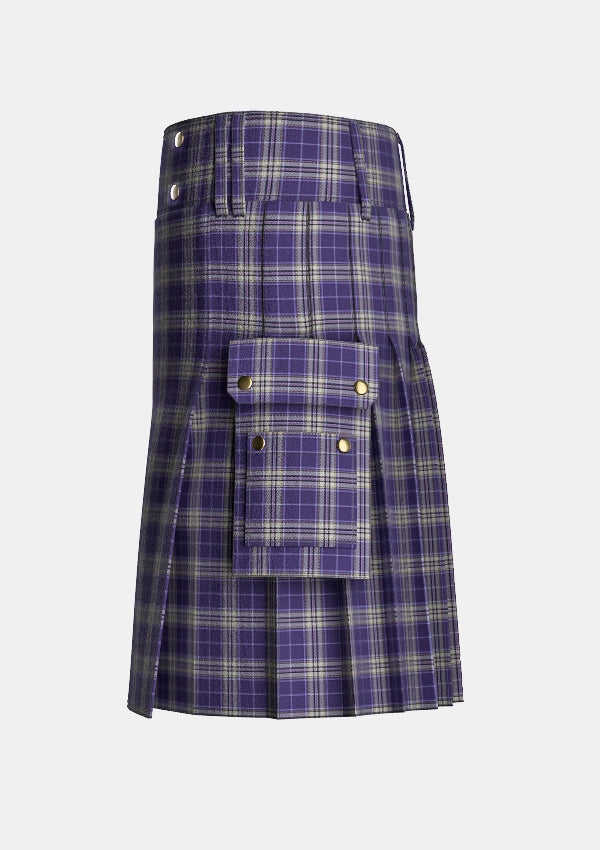 Utility_Spirit_of_Glasgow_Tartan_13473_kilt_left_image_with_pleated_design_and_adjustable_buckles_for_men