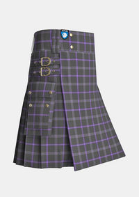 Utility_Spirit_of_Loch_Earn_Tartan_13609_kilt_side_image_with_pleated_design_and_adjustable_buckles_for_men