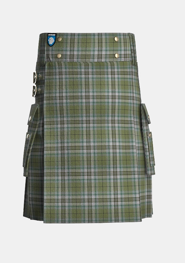 Utility_Spirit_of_Loch_Ness_tartan_13611_kilt_front_image_with_pleated_design_and_adjustable_buckles_for_men