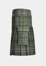 Utility_Spirit_of_Loch_Ness_tartan_13611_kilt_left_image_with_pleated_design_and_adjustable_buckles_for_men