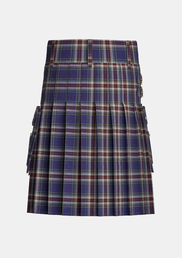 Utility_Spirit_of_Loch_Tay_Tartan_13610_kilt_back_image_with_pleated_design_and_adjustable_buckles_for_men