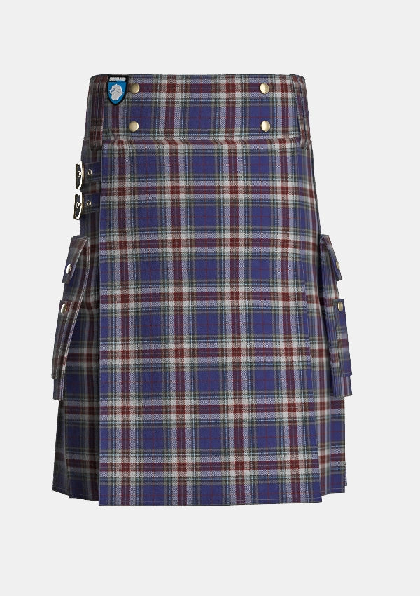 Utility_Spirit_of_Loch_Tay_Tartan_13610_kilt_front_image_with_pleated_design_and_adjustable_buckles_for_men