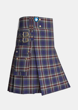 Utility_Spirit_of_Loch_Tay_Tartan_13610_kilt_side_image_with_pleated_design_and_adjustable_buckles_for_men