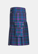 Utility_Spirit_of_Scotland_tartan_2451_kilt_left_image_with_pleated_design_and_adjustable_buckles_for_men
