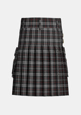 Utility_St_Mirren_Tartan_3831_kilt_back_image_with_pleated_design_and_adjustable_buckles_for_men
