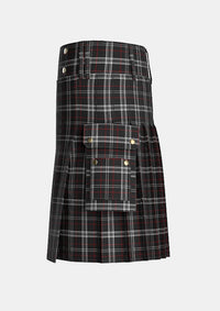 Utility_St_Mirren_Tartan_3831_kilt_left_image_with_pleated_design_and_adjustable_buckles_for_men