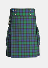 Utility_Stephen_Mathieson_tartan_10108_kilt_front_image_with_pleated_design_and_adjustable_buckles_for_men
