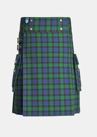 Utility_Stephen_Mathieson_tartan_10108_kilt_front_image_with_pleated_design_and_adjustable_buckles_for_men