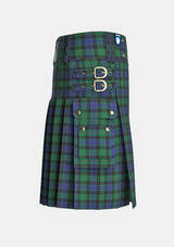 Utility_Stephen_Mathieson_tartan_10108_kilt_right_image_with_pleated_design_and_adjustable_buckles_for_men