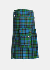 Utility_Stephenson_Hunting_2_Tartan_770_kilt_left_image_with_pleated_design_and_adjustable_buckles_for_men