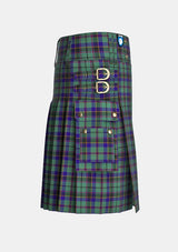 Utility_Stephenson_Tartan_517_kilt_right_image_with_pleated_design_and_adjustable_buckles_for_men