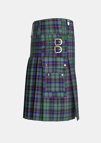 Utility_Stephenson_Tartan_517_kilt_right_image_with_pleated_design_and_adjustable_buckles_for_men