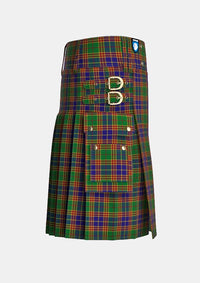 Utility_Stevenson_tartan_1558_kilt_right_image_with_pleated_design_and_adjustable_buckles_for_men