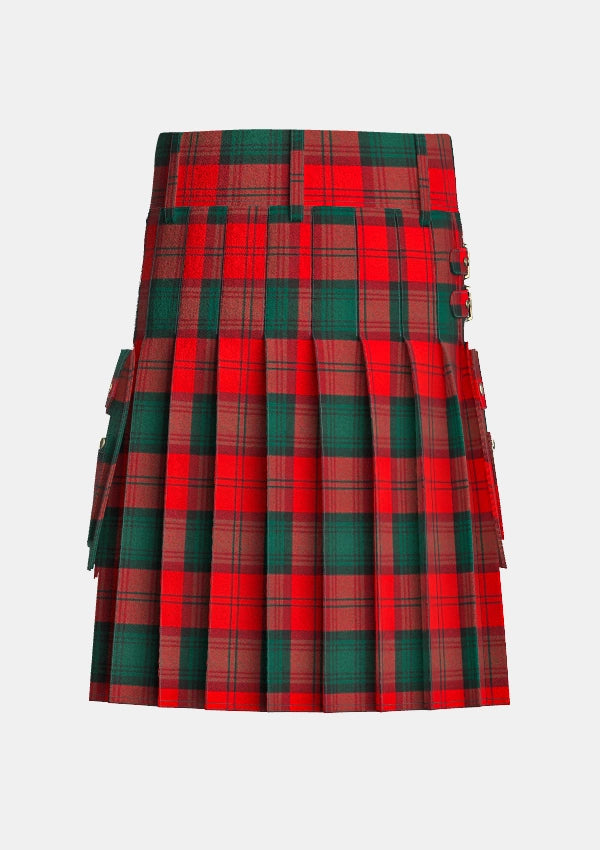 Utility_Stewart_Of_Atholl_Tartan_802_kilt_back_image_with_pleated_design_and_adjustable_buckles_for_men
