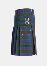 Utility_Stewart_of_Appin_2_Tartan_428_kilt_right_image_with_pleated_design_and_adjustable_buckles_for_men