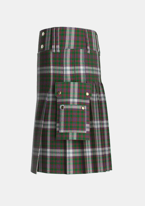 Utility_Stewart_of_Appin_Dress_1_Tartan_924_kilt_left_image_with_pleated_design_and_adjustable_buckles_for_men