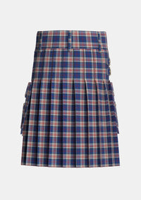 Utility_Stewart_of_Appin_Hunting_Dress_Tartan_481_kilt_back_image_with_pleated_design_and_adjustable_buckles_for_men