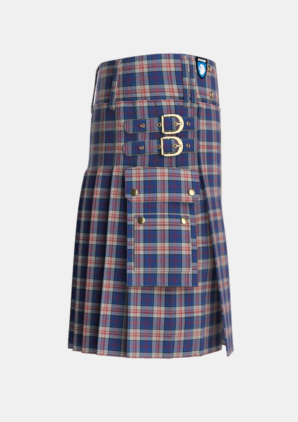 Utility_Stewart_of_Appin_Hunting_Dress_Tartan_481_kilt_right_image_with_pleated_design_and_adjustable_buckles_for_men