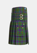 Utility_Stewart_of_Appin_Hunting_Tartan_430_kilt_right_image_with_pleated_design_and_adjustable_buckles_for_men