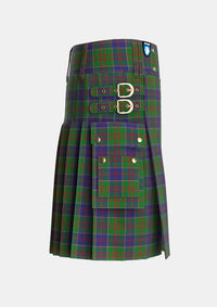 Utility_Stewart_of_Appin_Hunting_Tartan_430_kilt_right_image_with_pleated_design_and_adjustable_buckles_for_men