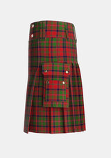 Utility_Stewart_of_Ardshiel_Tartan_73_kilt_left_image_with_pleated_design_and_adjustable_buckles_for_men