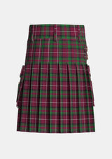 Utility_Stewart_of_Bute_Hunting_Tartan_5175_kilt_back_image_with_pleated_design_and_adjustable_buckles_for_men