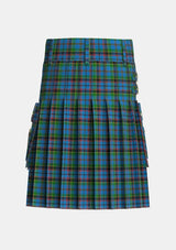 Utility_Stinson_Tartan_438_kilt_back_image_with_pleated_design_and_adjustable_buckles_for_men
