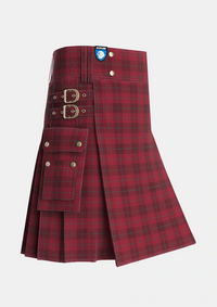 Utility_Stirling_of_Keir_Tartan_7817_kilt_side_image_with_pleated_design_and_adjustable_buckles_for_men