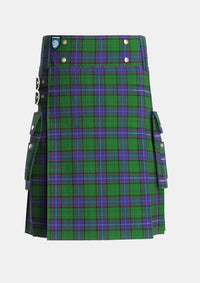 Utility_Storrie_Tartan_3107_kilt_front_image_with_pleated_design_and_adjustable_buckles_for_men