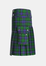 Utility_Storrie_Tartan_3107_kilt_left_image_with_pleated_design_and_adjustable_buckles_for_men