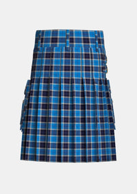 Utility_Strathclyde_Tartan_30_kilt_back_image_with_pleated_design_and_adjustable_buckles_for_men