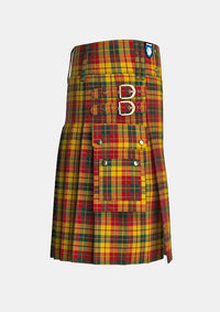 Utility_Strathearn_Tartan_1890_kilt_right_image_with_pleated_design_and_adjustable_buckles_for_men