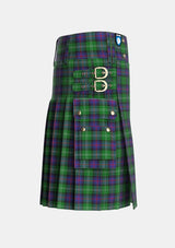 Utility_Sutherland_2_Tartan_930_kilt_right_image_with_pleated_design_and_adjustable_buckles_for_men