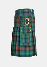 Utility_Sutherland_tartan_kilt_right_image_with_pleated_design_and_adjustable_buckles_for_men
