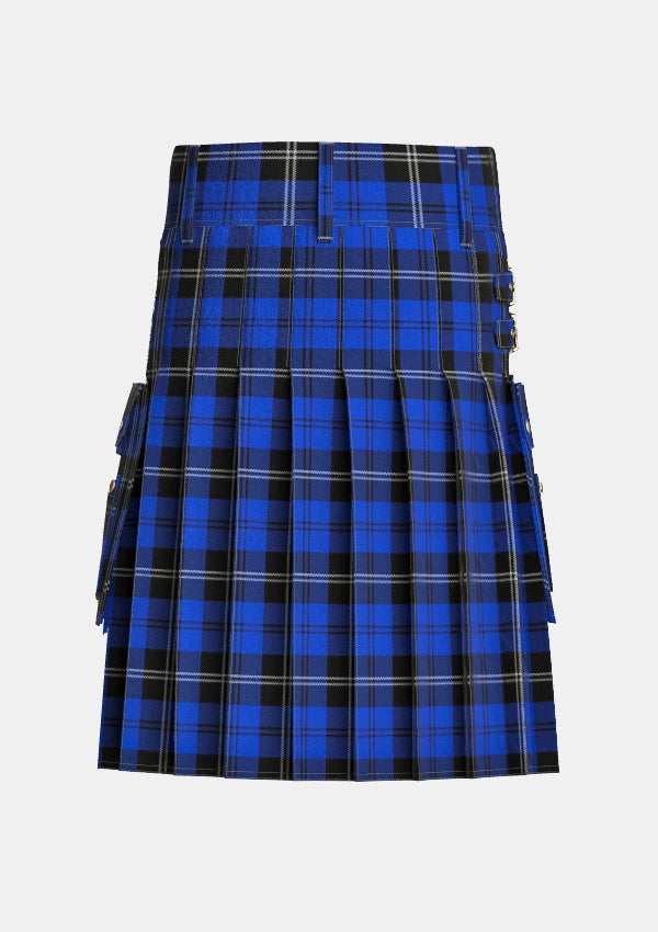Utility_Swan_Tartan_5164_kilt_back_image_with_pleated_design_and_adjustable_buckles_for_men