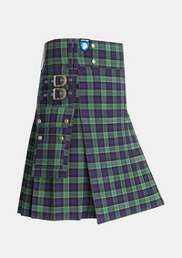 Utility_Syme_Tartan_6376_kilt_side_image_with_pleated_design_and_adjustable_buckles_for_men